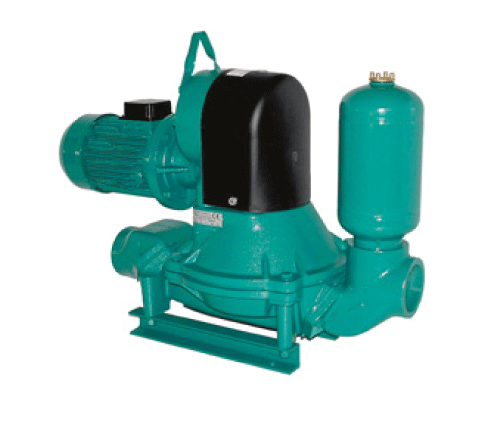 <strong>Pump with electric gearmotor and pulsation dampener</strong>